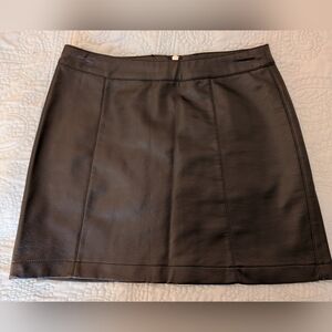 Forever 21 Black Faux Leather Mini Skirt - Size M